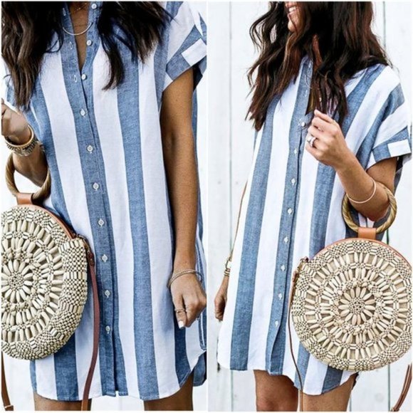 Mazik Dresses & Skirts - COPY - Mazik shirt dress tunic summer cotton beach cover up